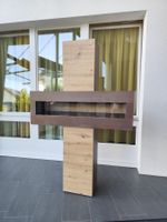 Dekorativer Bücherschrank mit Beleuchtung Holzoptik