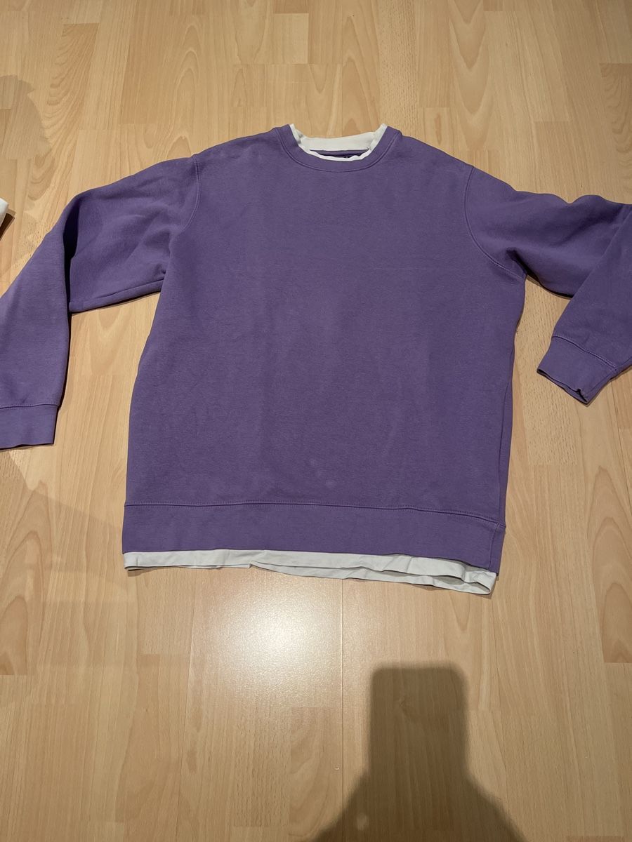 Pull&Bear Pullover & Sweatshirts: Pull&Bear Sweater Gr. M lila Oversize Look bequem – Gebraucht aus Diepoldsau von Sonne14