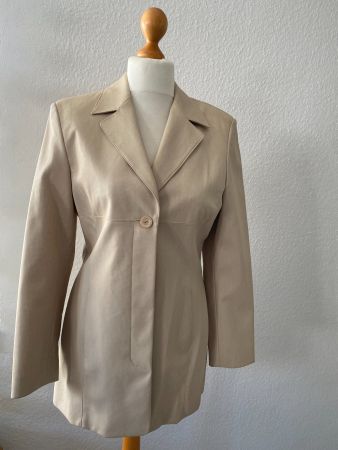schöner Blazer PU Leder in edlem creme Gr. 38