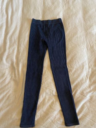 Zara navy ribbed seamless leggings xs