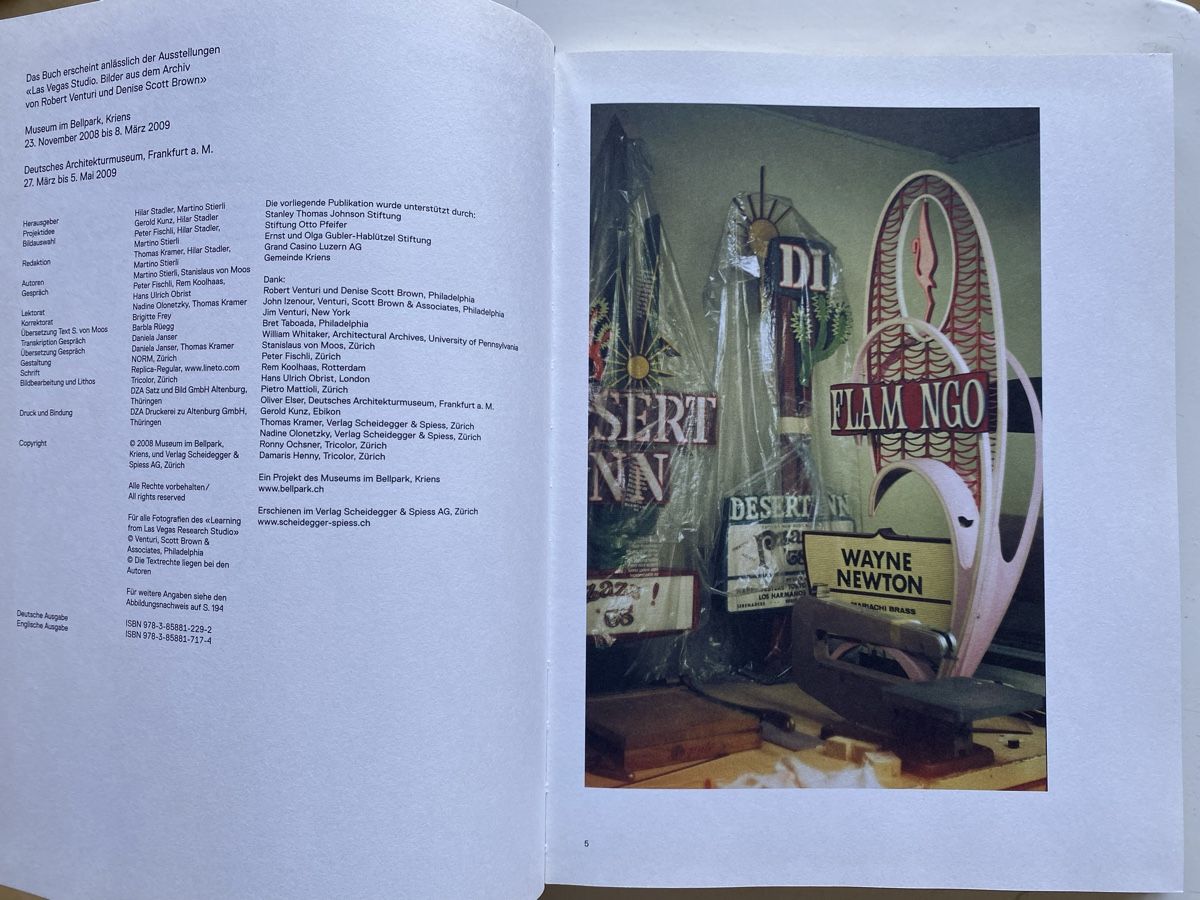 Bücher: Architektur LAS VEGAS STUDIO   BROWN VENTURI – Gebraucht aus Zürich von lesgarcons 2