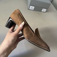 Chaussures femme marron talon carré pointure 19 comme neuf