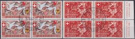 1941, B13-B14, Viererblöcke ERSTTAG von SCHWYZ, Kat: 75.-