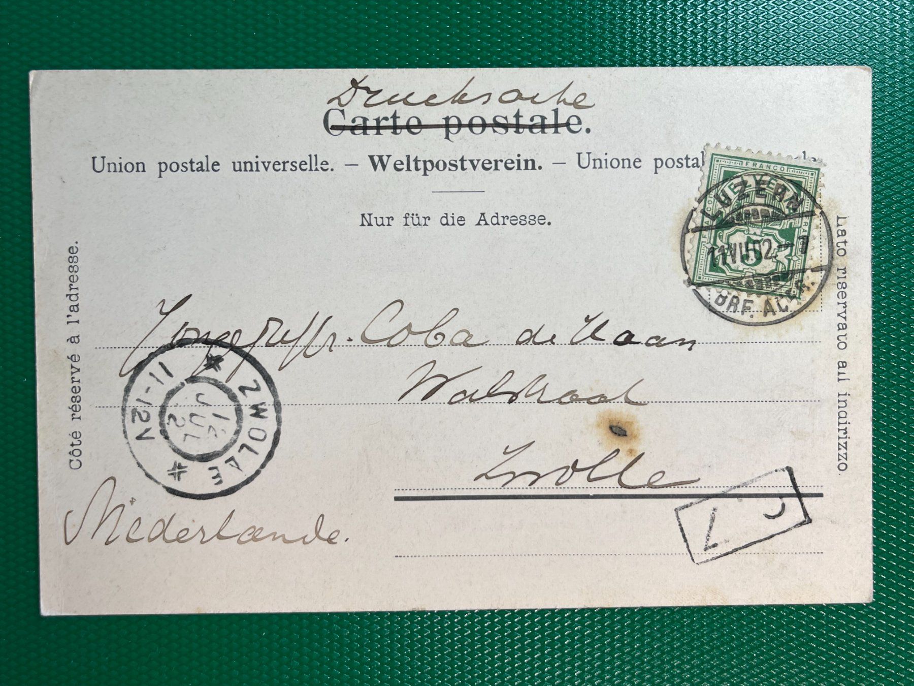 Cartoline postali: Luzern und die Alpen – Usato da Steg VS venduto da _vinci_ 1