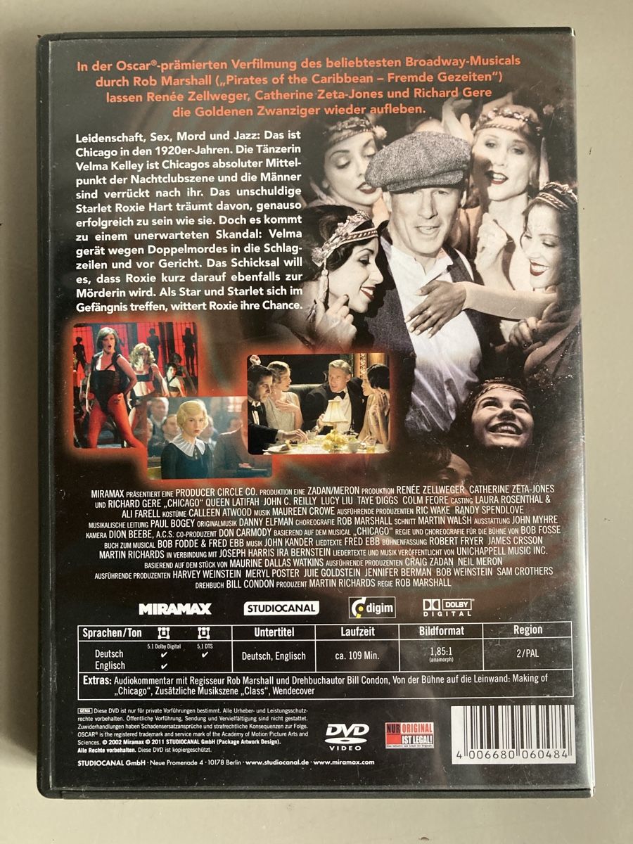 Tutti i DVDs: Chicago mit Richard Gere – Usato da Hölstein venduto da Uhriella 1