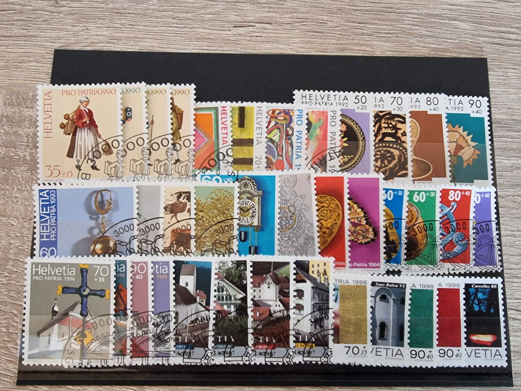 Alle Briefmarken: PP-Satzlot 1990 - 1998 - Kat. 116.00! – Gebraucht aus Buchen von Jonny58