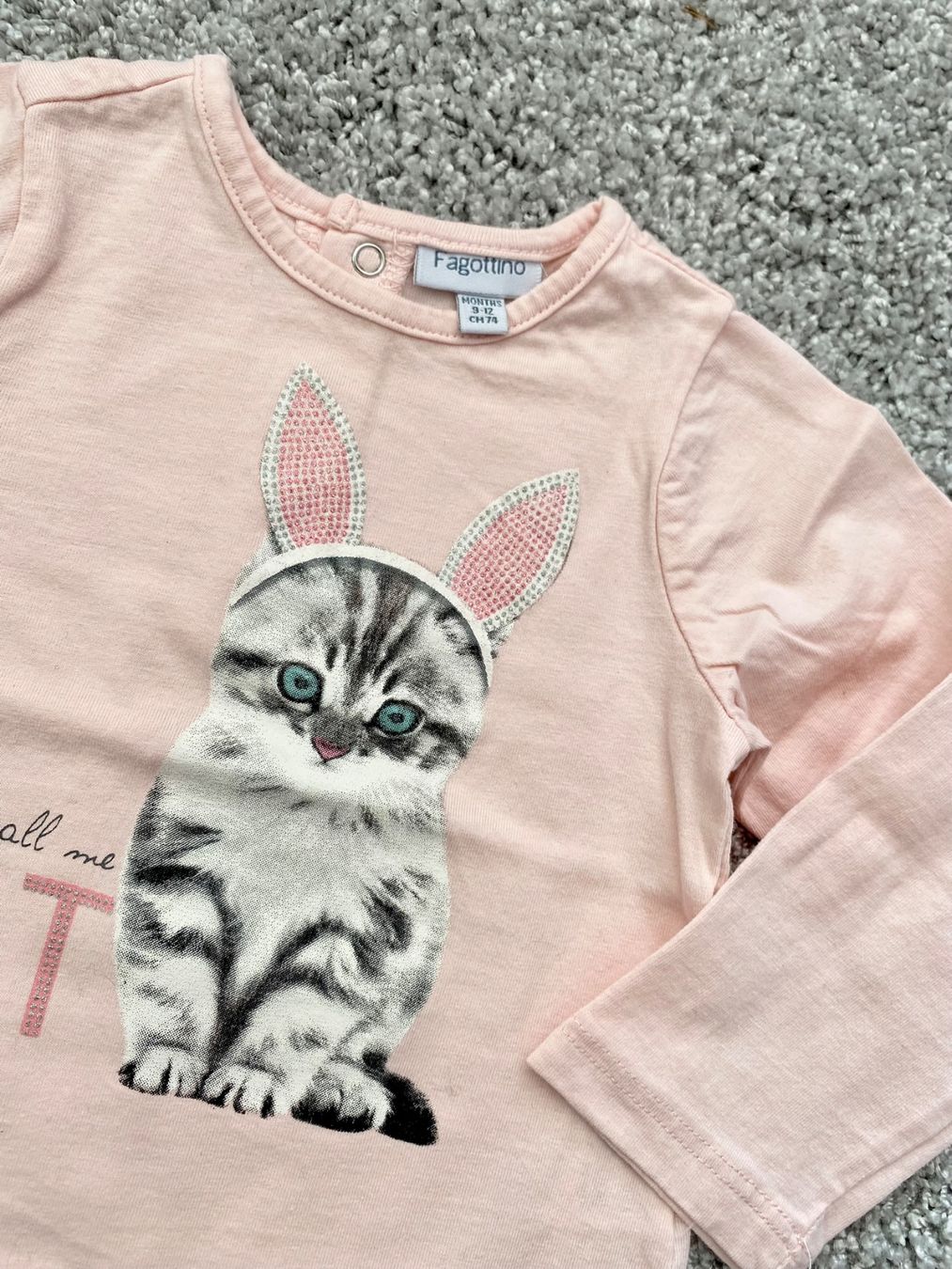 Maglioni & Felpe: TOP - Gr 74 Langarm Shirt Katze Strass – Usato da Rickenbach b. Wil venduto da sunneschii_ 2