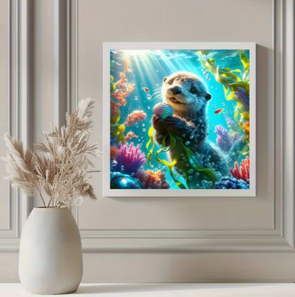 Kit bricolage: Diamond Painting Otter im Teich-32-Eck-626 – Nuovo e nell'imballaggio originale da Obergösgen venduto da Diydiamant 1