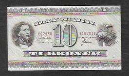 Danmark  10  Kroner  Gemraucht  SCHöN