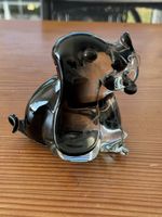 Glasfigur Hund schwarz Gus Keramik ca. 12cm