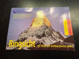 Schweizer Panorama Wanderkarte Zermatt - Matterhorn!