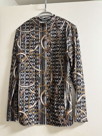 Dorothy Perkins Langarm-Shirt Gr. 42 - Kettenmuster - schick