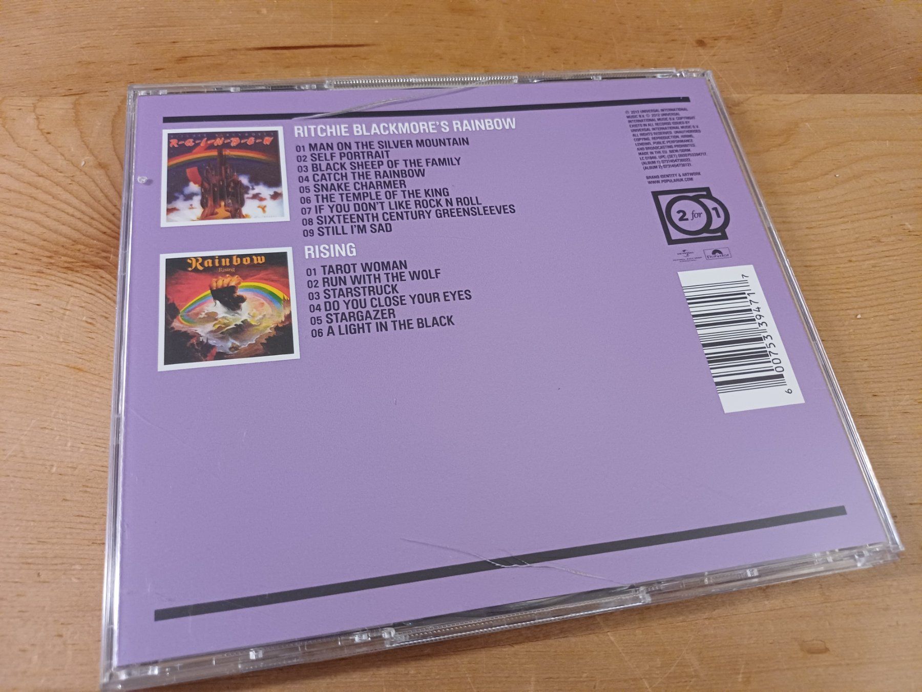 CD: Rainbow: 2 For 1: Ritchie Blackmore's Rainbow/Rising auf 2CD – Usato da Jona venduto da Rreto71 2