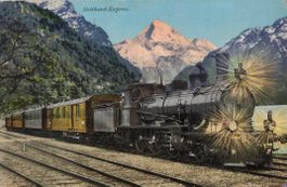 Flüelen   UR  -   Gotthard-Express / Dampfeisenbahn