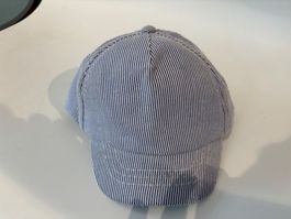 Smile Kinder Cap blau weiss gestreift Grösse 50 cm neu