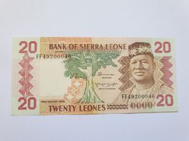 🇸🇱 Sierra Leone 20 Leones 1984 UNC