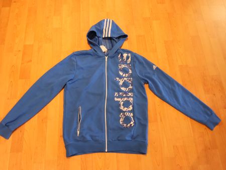 türkis Jungen Sweatjacke mit Kapuze 176 Adidas