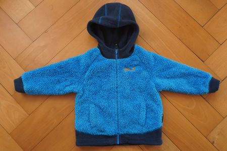 Jack Wolfskin Kinder Fleecejacke hellblau Gr. 104 gebraucht