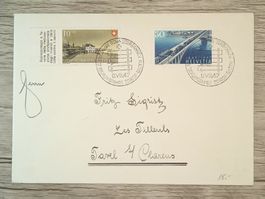 TR56 Enveloppe + Timbre Suisse 1947
