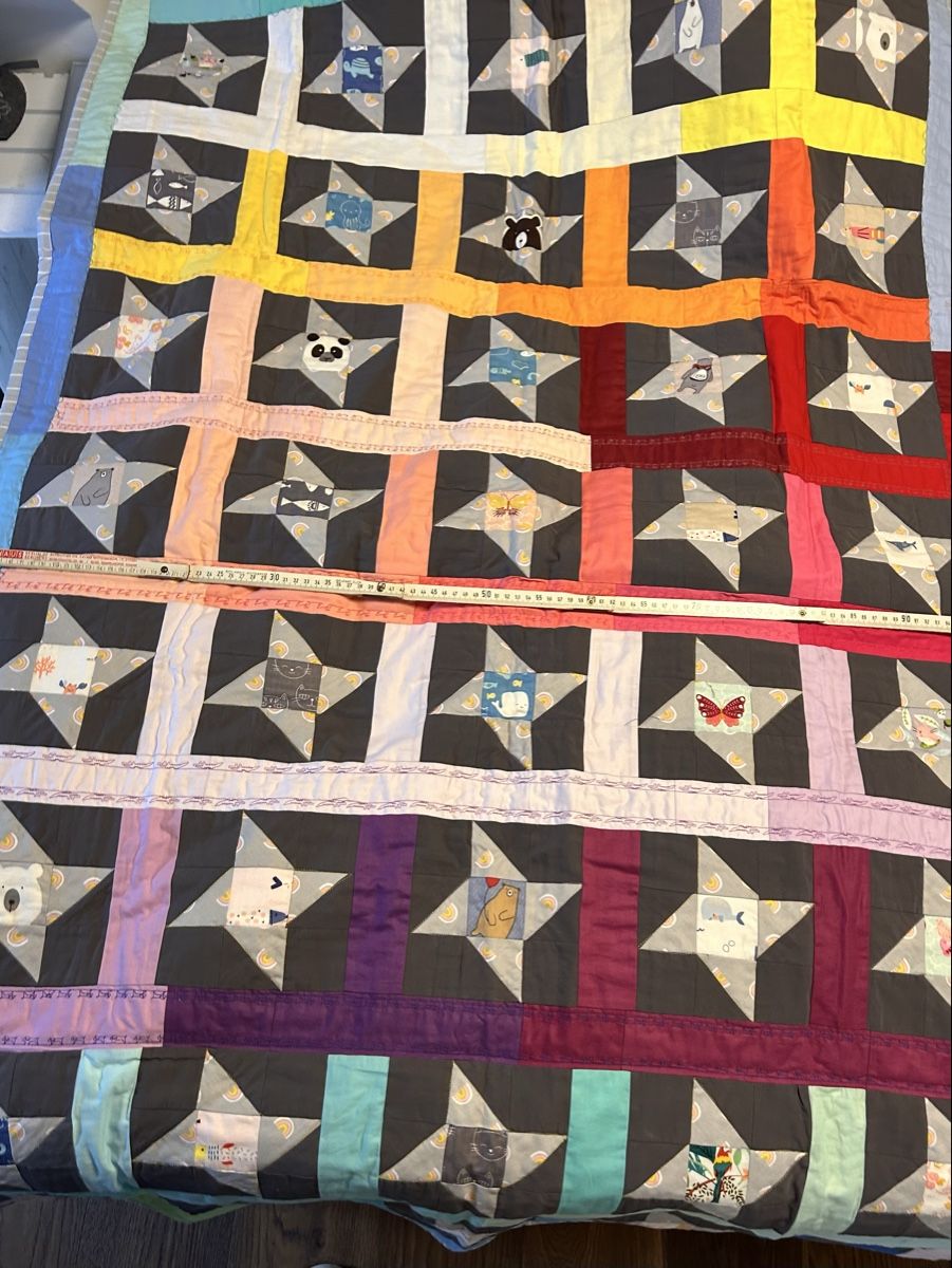 Decken: Handgefertigte Patchwork-Decke bunt mit Tiermotiven – Neu (gemäss Beschreibung) aus Rheineck von snc_g95p