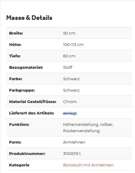 Chaises: Bürostuhl "Otto" von Schubiger Möbel – D'occasion à Lupfig par micanopy 6