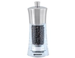 SWISSMAR Pfeffermühle TORRE Acryl/Inox 15cm (Ref.58)