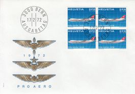 F47 Viererblock-FDC, 17.2.1972