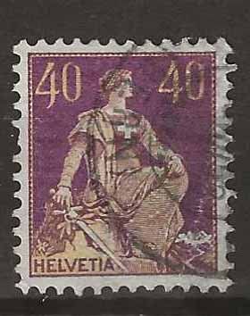 Tutti i francobolli: CH107 - Helvetia avec épée 107 obl. – Usato da Trélex venduto da Phil_Albert