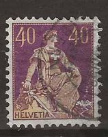 CH107 - Helvetia avec épée 107 obl.