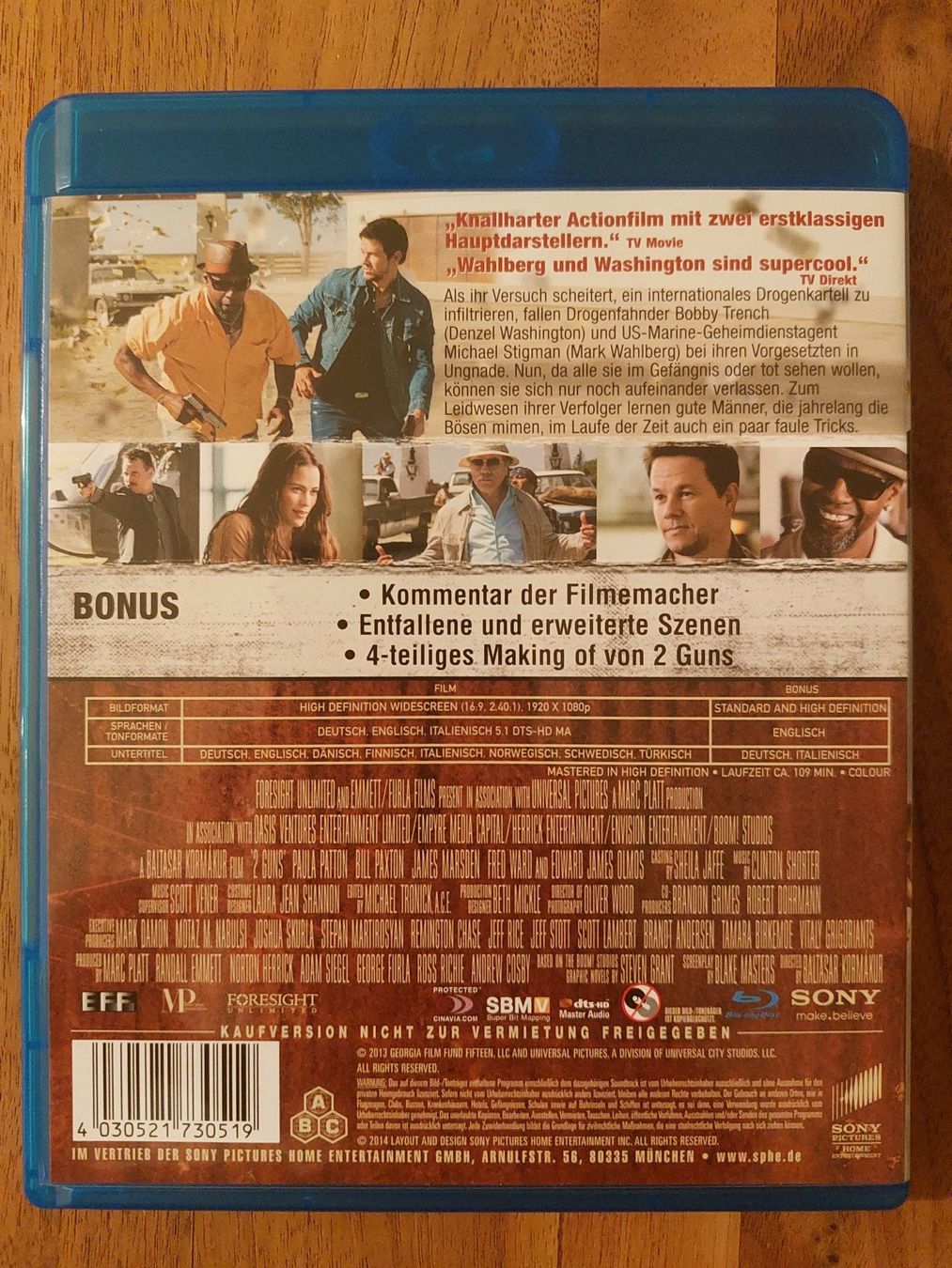Alle DVDs: Blu Ray - 2 Guns mit Denzel Washington & Mark Wahlberg – Gebraucht aus Rheinfelden von FilmAuktion 3