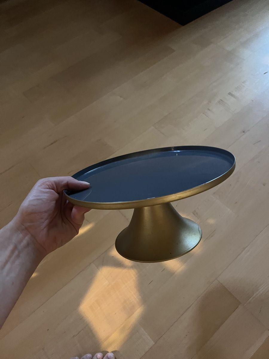 Tutte le decorazioni: Etagenständer goldfarben grau Teller Durchmesser ca 20cm – Usato da Schaffhausen venduto da juf_98r9