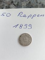 50 Rappen 1899 Münze  guter Zustand