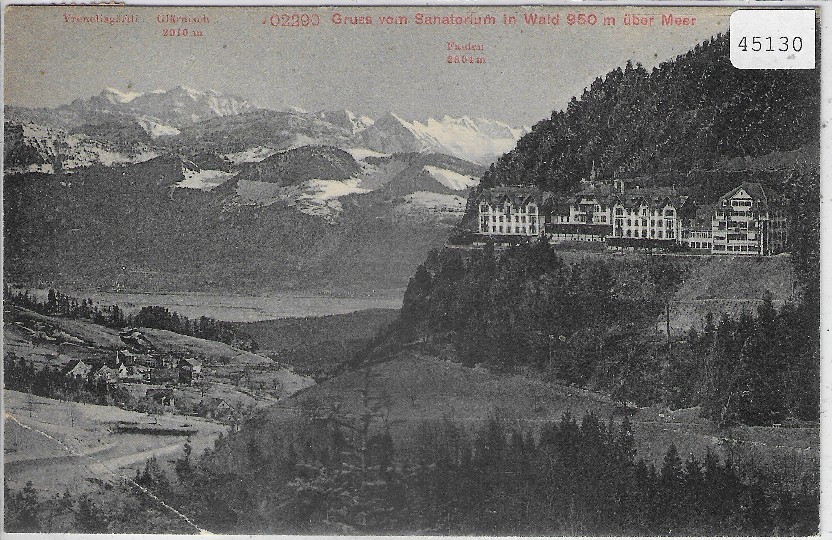 Cartes postales: Gruss vom Sanatorium Wald ZH – D'occasion à Ettingen par Kartenplanet
