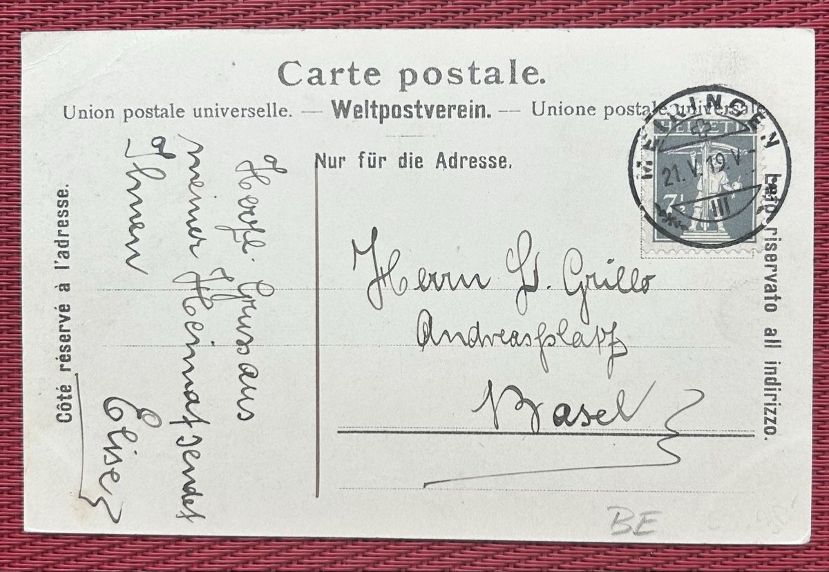 Cartoline postali: Meiringen Dorfpartie  – Usato da Horw venduto da Tellbub 1
