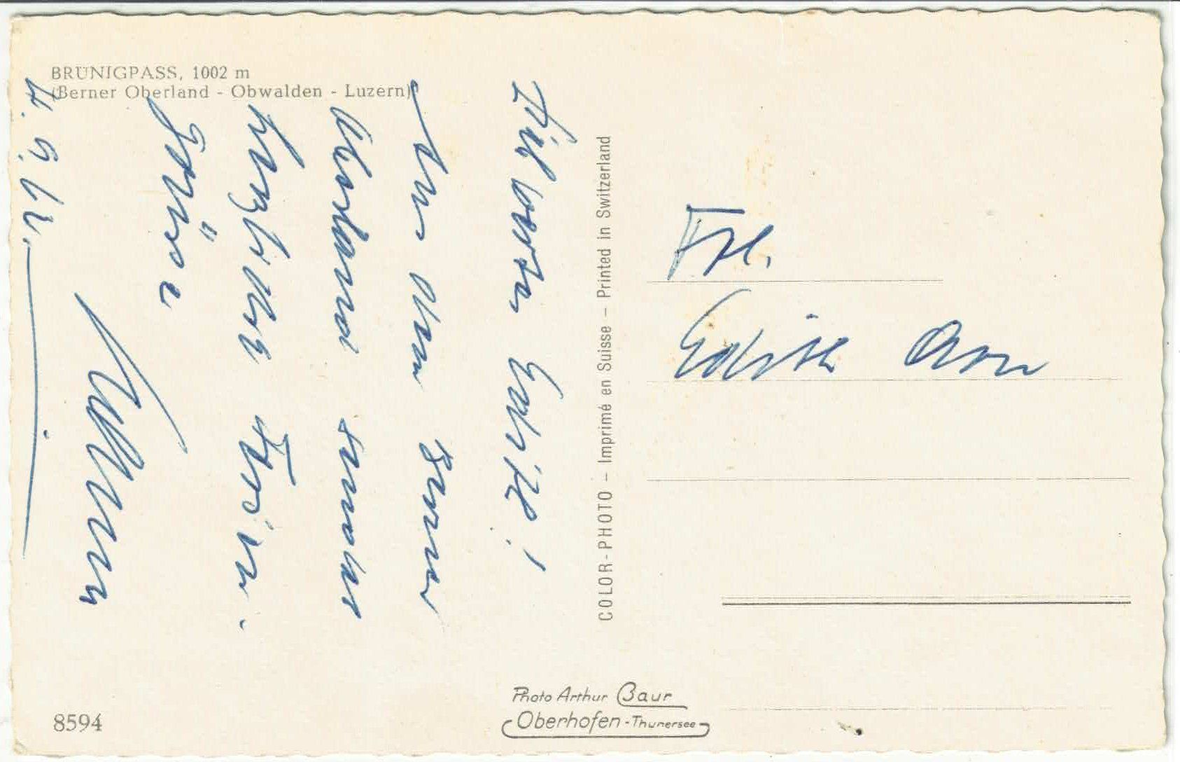Cartes postales: Brünigpass - Ami Car – D'occasion à Ettingen par Kartenplanet 1