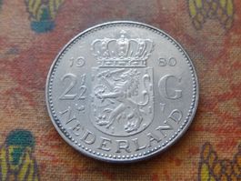 PAYS-BAS  Nederland  2 1/2  Gulden  1980  (Z)