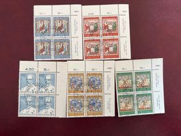 Pro Patria 1967 Viererblock Erstag gest. Satz  (3958)