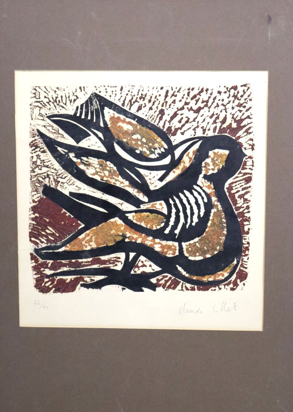 Arts picturaux & lithographies: Claude Collet 1929-2007, Lithographie "Taube" – D'occasion à Zug par Kunst-Fundgrube 1