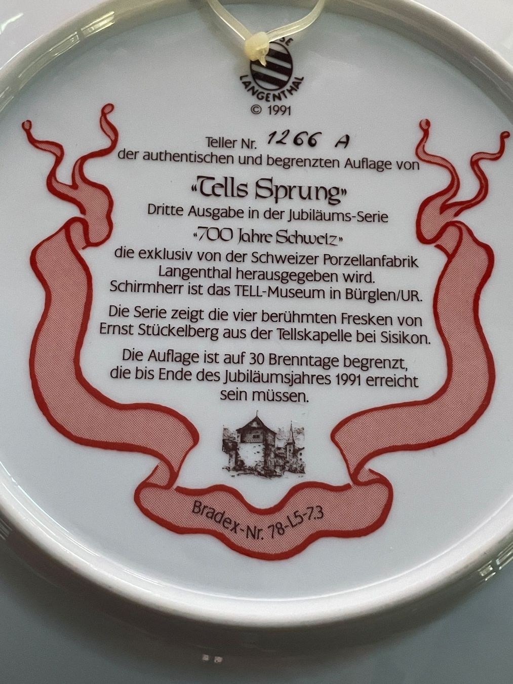 Teller: Albert Anker Teller Tells Sprung 1266 A – Neu (gemäss Beschreibung) aus Volketswil von rubin74 2