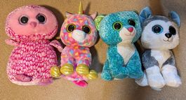 4 peluches Ty Beanie Boo de 42cm