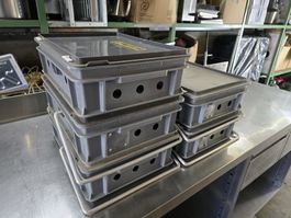 Stapelbare Transportboxen/Rakoboxen mit Deckel & Griff #168