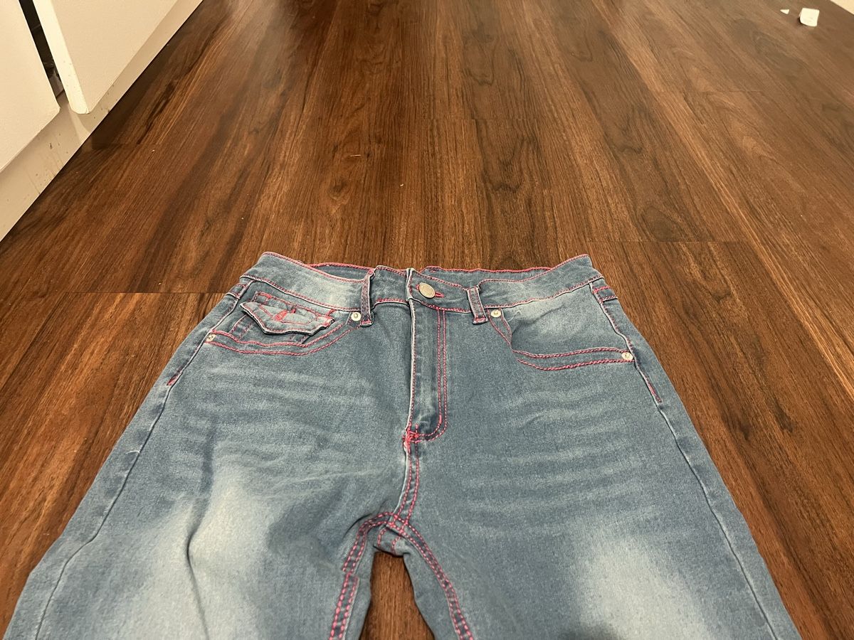 Jeans: Pink Blaue Vintage Look Jeans – Usato da Luzern venduto da Woodbee44 1