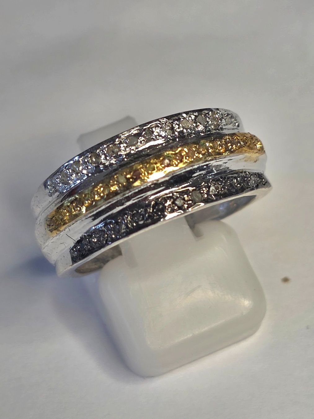 Anelli: Diamant Ring weiss gelb schwarz – Nuovo (secondo la descrizione) da Zürich venduto da adriben 5