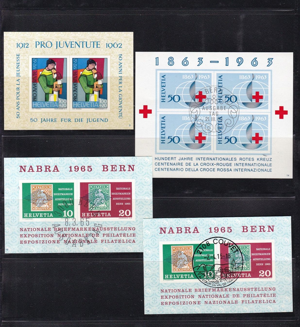 Tous les timbres: 8 Stk. CH Briefmarken-Blocks ab 1938 – D'occasion à Münchwilen AG par Nesar 1