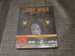 John Wick Trilogie Kapitel 1-3 Steelbook 4K UHD NEU