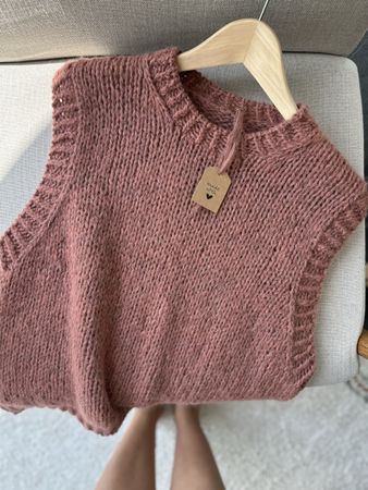 Handgestrickter Pullunder aus Baby Alpaca Wolle