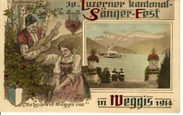 30.Luzerner Kantonal Sänger - Fest Weggis 1914-Festpostkarte