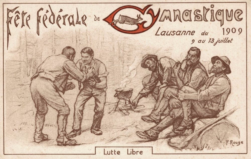 Alu Box / Dose Lausanne "Fete Federale de Gymnastique" 1951 (Gebraucht