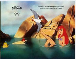 Block "Walt Disney. Arielle, die Meerjungfrau". Dominica