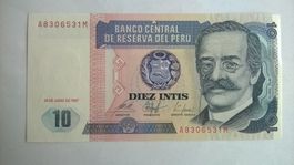 Billet banque Pérou 10 Intis 26/07/1987 UNC